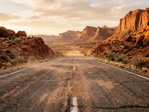 Desert Highway background thumbnail