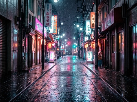 Rainy Night Tokyo background thumbnail